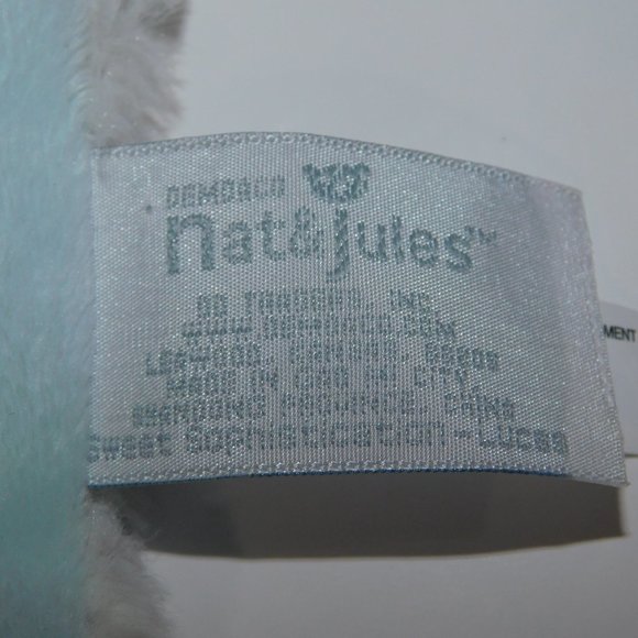 Nat & Jules Sweet Sophistication Lucas Gray Lion Security Blanket NEW w Tag - Picture 7 of 10